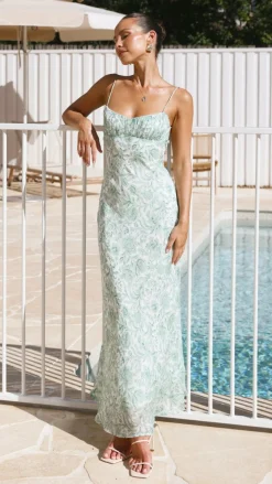 SASHA (BNE) Sale Dresses^Margie Midi Dress - Green Flower