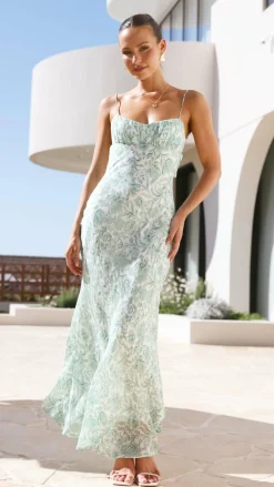 SASHA (BNE) Sale Dresses^Margie Midi Dress - Green Flower