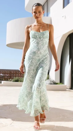 SASHA (BNE) Sale Dresses^Margie Midi Dress - Green Flower