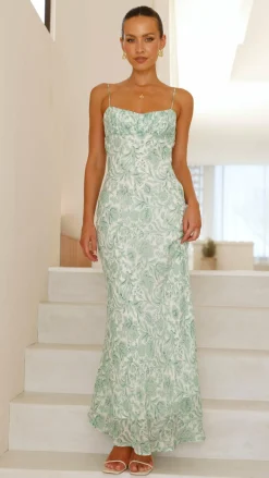 SASHA (BNE) Sale Dresses^Margie Midi Dress - Green Flower