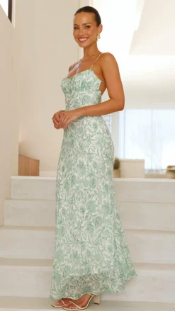 SASHA (BNE) Sale Dresses^Margie Midi Dress - Green Flower