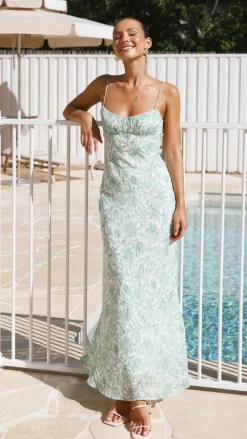 SASHA (BNE) Sale Dresses^Margie Midi Dress - Green Flower