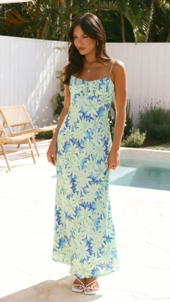 SASHA (BNE) Sale Dresses|Wedding Guest Dresses^Margie Midi Dress - Green/Blue