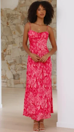 SASHA (BNE) Dresses|Midi^Margie Midi Dress - Pink Floral