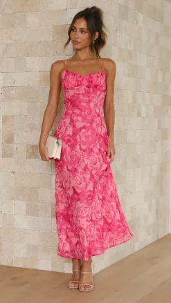 SASHA (BNE) Dresses|Midi^Margie Midi Dress - Pink Floral