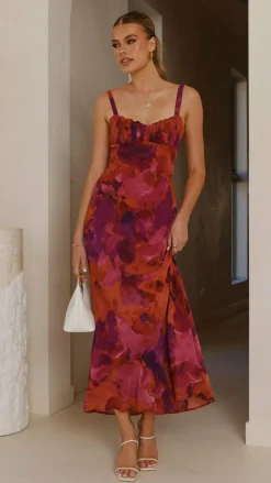 SASHA (BNE) Dresses|Midi^Margo Midi Dress - Dark Rose
