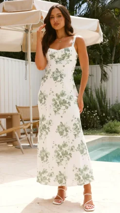 SASHA (BNE) Dresses|Midi^Margo Midi Dress - Green Floral
