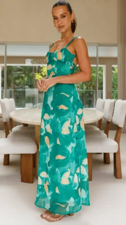 SASHA (BNE) Dresses|Midi^Margo Midi Dress - Green Print