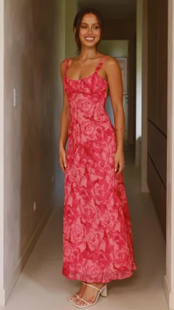 SASHA (BNE) Dresses|Midi^Margo Midi Dress - Pink Floral