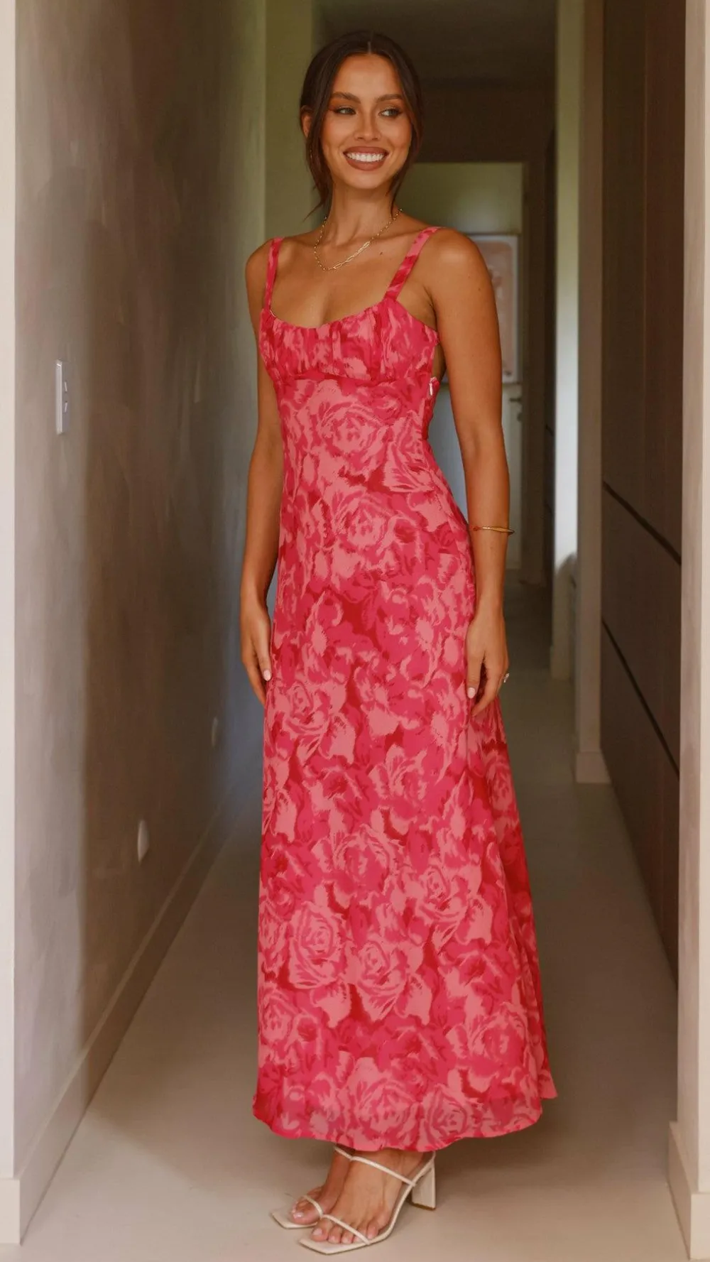 SASHA (BNE) Dresses|Midi^Margo Midi Dress - Pink Floral