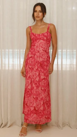 SASHA (BNE) Dresses|Midi^Margo Midi Dress - Pink Floral