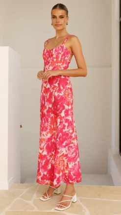 SASHA (BNE) Dresses|Midi^Margo Midi Dress - Pink/Red Floral