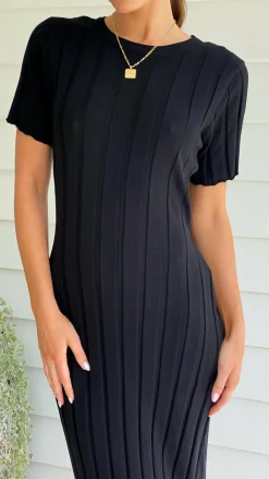 LILYWHYT Knit Dresses|Knitwear^Mari Maxi Dress - Black