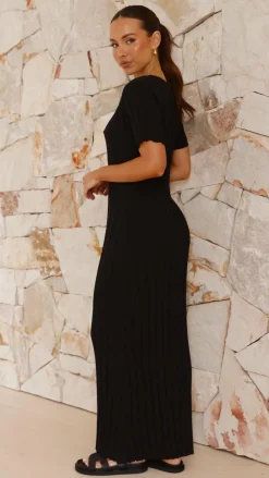 LILYWHYT Knit Dresses|Knitwear^Mari Maxi Dress - Black