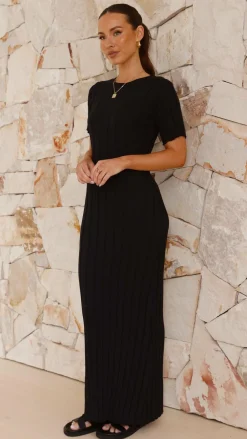LILYWHYT Knit Dresses|Knitwear^Mari Maxi Dress - Black
