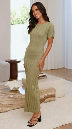 LILYWHYT Knit Dresses|Knitwear^Mari Maxi Dress - Sage