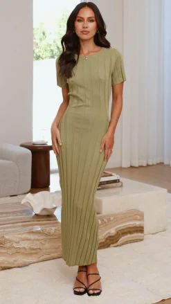 LILYWHYT Knit Dresses|Knitwear^Mari Maxi Dress - Sage