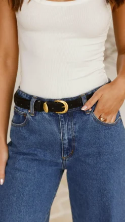 Your Accessory Shop Belts^Maya Leather Belt - Black