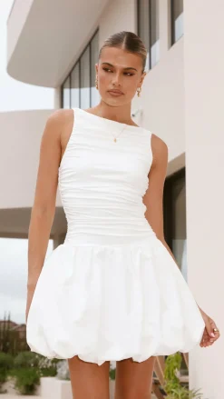 LILYWHYT Sale Dresses^Meera Boat Neck Mini Dress - White