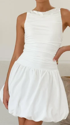 LILYWHYT Sale Dresses^Meera Boat Neck Mini Dress - White