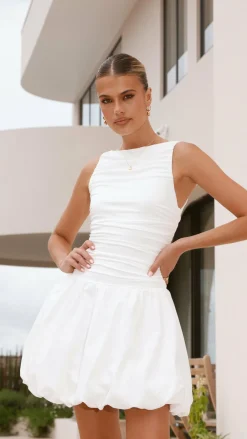LILYWHYT Sale Dresses^Meera Boat Neck Mini Dress - White