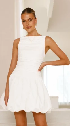 LILYWHYT Sale Dresses^Meera Boat Neck Mini Dress - White