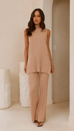 Fashion Allied Knitwear|Knitwear^Megan Knit Pants - Camel