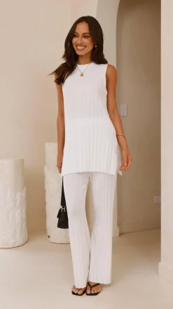 Fashion Allied Knitwear|Knitwear^Megan Knit Pants - White