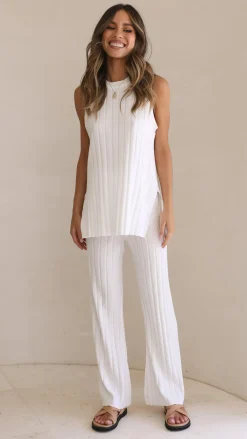 Fashion Allied Knitwear|Knitwear^Megan Knit Pants - White