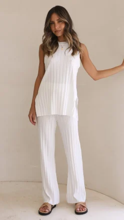 Fashion Allied Knitwear|Knitwear^Megan Knit Pants - White