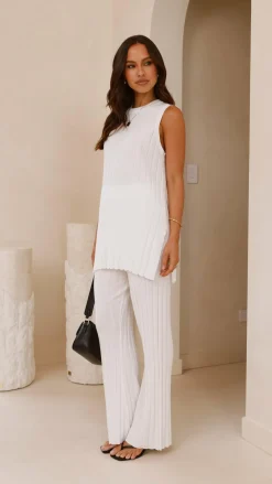 Fashion Allied Knitwear|Knitwear^Megan Knit Pants - White