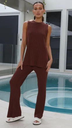 Fashion Allied Knit Tops|Knitwear^Megan Knit Top - Chocolate