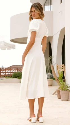Sweet Acacia Dresses|Midi^Melea Midi Dress - White