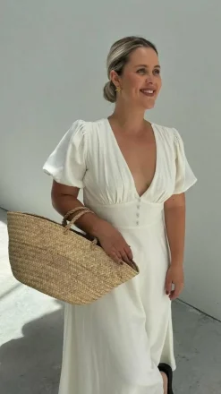 Sweet Acacia Dresses|Midi^Melea Midi Dress - White