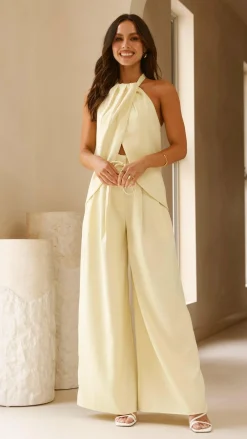 Main St Sets|Bottoms^Melinda High Waist Pants - Soft Yellow