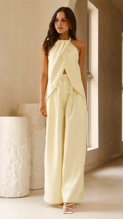 Main St Sets|Bottoms^Melinda High Waist Pants - Soft Yellow
