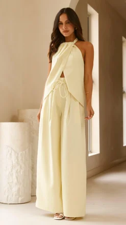 Main St Sets|Bottoms^Melinda High Waist Pants - Soft Yellow