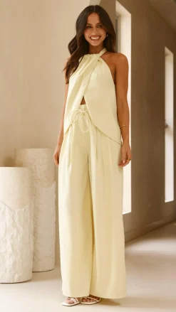 Main St Sets|Bottoms^Melinda High Waist Pants - Soft Yellow