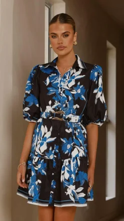 YH AND CO Dresses|Mini^Michelle Mini Dress - Black / Blue