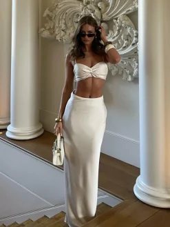SASHA (BNE) Sets^Mila Maxi Skirt - Ivory