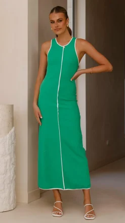 YH AND CO Dresses|Maxi^Milli Maxi Dress - Green/White