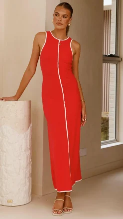 YH AND CO Sale Dresses|Casual^Milli Maxi Dress - Red/White