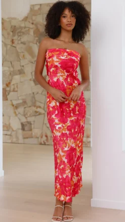 Shareen Dresses|Maxi^Miya Maxi Dress - Pink/Red Floral