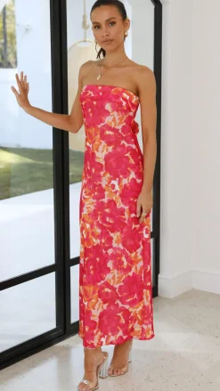 Shareen Dresses|Maxi^Miya Maxi Dress - Pink/Red Floral