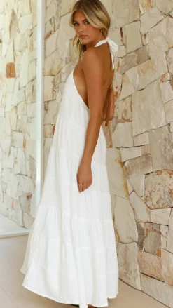 Pink Diamond Dresses|Maxi^Moniqua Maxi Dress - White