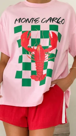 By Frankie Sets|Bottoms^Monte Carlo Shirt and Shorts Set - Lobster