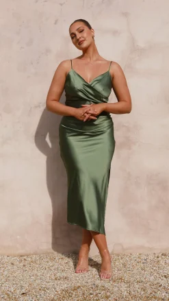 IDS Dresses|Midi^Monte Midi Dress - Olive