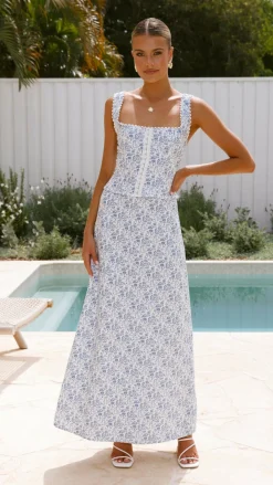 LILYWHYT Sets|Tops^Mylah Top - Blue Floral