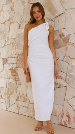Main St Sale Dresses^Nahilla One Shoulder Maxi Dress - White