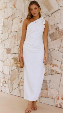Main St Sale Dresses^Nahilla One Shoulder Maxi Dress - White